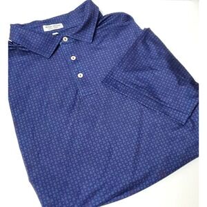 Peter Millar Golf Polo Skull in One XXL Summer Comfort Navy/Burgundy Short Sleev